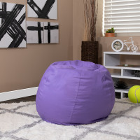 Flash Furniture DG-BEAN-SMALL-SOLID-PUR-GG Small Solid Purple Kids Bean Bag Chair 